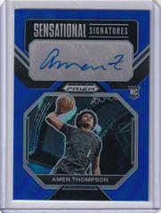 Amen Thompson [Blue] #SS-AME Basketball Cards 2023 Panini Prizm Draft Picks Sensational Signatures Prices