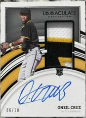 Oneil Cruz [Patch Autograph Black] #152 Baseball Cards 2022 Panini Immaculate Prices
