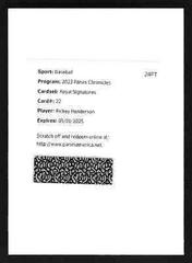 Rickey Henderson Baseball Cards 2023 Panini Chronicles Royal Signatures Prices