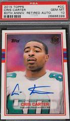 Cris Carter Football Cards 2015 Topps 60th Anniversary Retired Autograph Prices