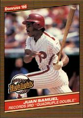 Juan Samuel #37 Baseball Cards 1986 Donruss Highlights Prices