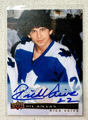 Rick Vaive [Autograph] #C-88 Hockey Cards 2020 SP Signature Edition Legends UD Canvas Prices