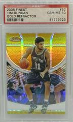 Tim Duncan [Gold Refractor] Basketball Cards 2005 Finest Prices