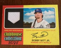 Bobby Witt Jr. #CCAR-BW1 Baseball Cards 2024 Topps Heritage Clubhouse Collection Autograph Relic Prices