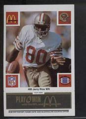 Jerry Rice [Black] Football Cards 1986 McDonald's 49ers Prices
