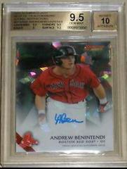 Andrew Benintendi [Atomic Refractor] Baseball Cards 2015 Bowman's Best of Autographs Prices