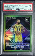 LeBron James [Lime Green] Basketball Cards 2018 Panini Donruss Optic Express Lane Prices