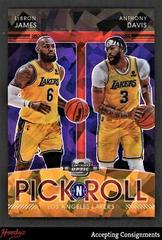 Anthony Davis, LeBron James [Red Ice] Basketball Cards 2021 Panini Contenders Optic Pick n Roll Prices