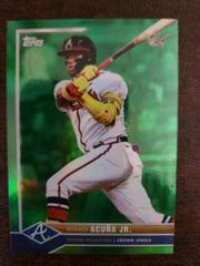 Ronald Acuna Jr. [Green Rainbow] #4 Baseball Cards 2022 Topps X Bobby Witt Jr. Crown Prices