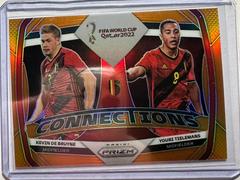 Kevin De Bruyne, Youri Tielemans [Orange] Soccer Cards 2022 Panini Prizm World Cup Connections Prices
