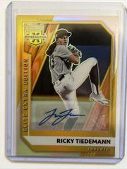 Ricky Tiedemann [Optic Signature Gold] #91 Baseball Cards 2021 Panini Elite Extra Edition Prices