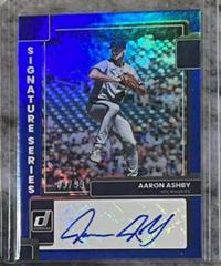 Aaron Ashby [Blue] Baseball Cards 2022 Panini Donruss Signature Series Prices