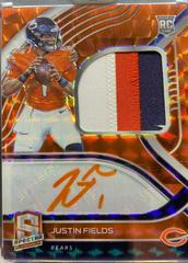 Justin Fields [Patch Autograph Neon Orange] #203 Football Cards 2021 Panini Spectra Prices