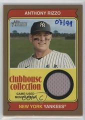 Anthony Rizzo [Gold] #CCR-AR Baseball Cards 2023 Topps Heritage Clubhouse Collection Relics Prices