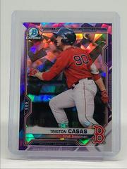 Triston Casas [Purple] Baseball Cards 2021 Bowman Chrome Sapphire Prospects Prices