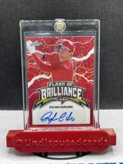 Dylan Carlson [Red] #FB-DC1 Baseball Cards 2020 Leaf Flash of Brilliance Autographs Prices