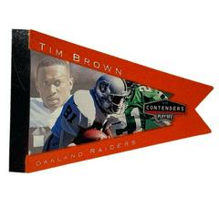 Tim Brown [Registered Exchange] Football Cards 1998 Playoff Contenders Pennants Prices