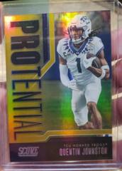 Quentin Johnston [Gold Zone] #8 Football Cards 2023 Panini Score Protential Prices