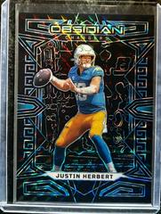 Justin Herbert [Blue Finite Electric Etch] #55 Football Cards 2023 Panini Obsidian Prices