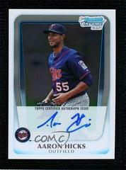 Aaron Hicks [Autograph] Baseball Cards 2011 Bowman Chrome Prospects Prices