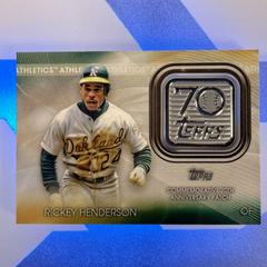 Rickey Henderson Baseball Cards 2021 Topps 70th Anniversary Logo Patch Prices