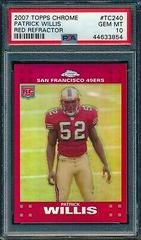 Patrick Willis [Red Refractor] #TC240 Football Cards 2007 Topps Chrome Prices