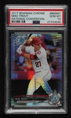 Mike Trout [Gold Refractor] #BNR-MT Baseball Cards 2017 Bowman Chrome National Convention Prices