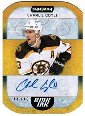 Charlie Coyle [Orange] Hockey Cards 2022 Upper Deck Synergy Rink Ink Autographs Prices