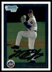 Matt Harvey [Autograph] Baseball Cards 2010 Bowman Chrome Draft Picks & Prospects Prices