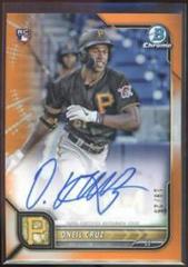 Oneil Cruz [Orange Refractor] #CRA-OC Baseball Cards 2022 Bowman Chrome Rookie Autographs Prices