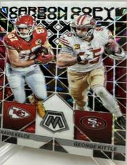 Travis Kelce, George Kittle [White] #CC-5 Football Cards 2023 Panini Mosaic Carbon Copy Prices