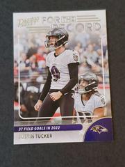 Justin Tucker #12 Football Cards 2023 Panini Prestige For the Record Prices