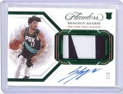 Shaedon Sharpe [Emerald] #12 Basketball Cards 2022 Panini Flawless Patch Autograph Prices