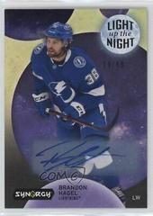 Brandon Hagel [Green Autograph] #LN-BH Hockey Cards 2022 Upper Deck Synergy Light Up The Night Prices