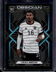 Lukas Nmecha  [Electric Etch Neon Blue Flood] Soccer Cards 2021 Panini Obsidian Prices