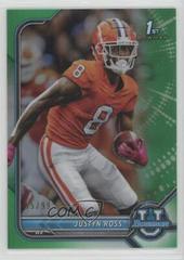 Justyn Ross [Green] #12 Football Cards 2021 Bowman University Prices