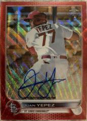 Juan Yepez [Red Wave] #RA-JY Baseball Cards 2022 Topps Chrome Rookie Autographs Prices