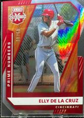 Elly De La Cruz [Prime Numbers A Die Cut] #163 Baseball Cards 2021 Panini Elite Extra Edition Prices