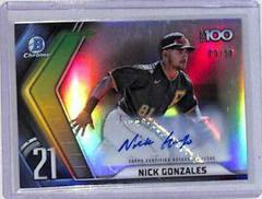 Nick Gonzales [Autograph] #BTP-21 Baseball Cards 2022 Bowman Scouts' Top 100 Prices
