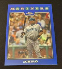 Ichiro [Blue Refractor] #83 Baseball Cards 2008 Topps Chrome Prices