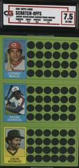 Andre Dawson, Johnny Bench, Omar Moreno Baseball Cards 1981 Topps Scratch Offs Prices