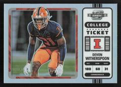 Devon Witherspoon [Silver] #20 Football Cards 2023 Panini Chronicles Draft Picks Contenders Optic Prices