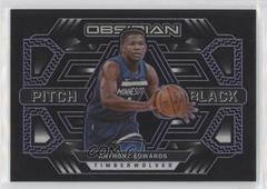 Anthony Edwards [Purple] #1 Basketball Cards 2021 Panini Obsidian Pitch Black Prices