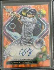Corey Seager [Orange Galactic] Baseball Cards 2023 Topps Cosmic Chrome Autographs Prices