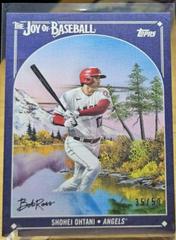 Shohei Ohtani [Prussian Blue] #1 Baseball Cards 2023 Topps X Bob Ross The Joy Of Prices