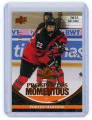 Porter Martone [Orange] Hockey Cards 2023 Upper Deck Team Canada Juniors Prospectus Momentous Prices