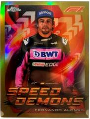 Fernando Alonso [Gold] #SD-FA Racing Cards 2022 Topps Chrome Formula 1 Speed Demons Prices