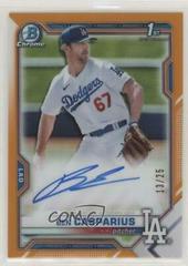 Ben Casparius [Orange Refractor] Baseball Cards 2021 Bowman Draft Pick Chrome Autographs Prices