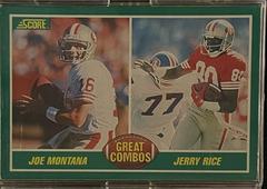 J.Montana, J.Rice #279 Football Cards 1989 Panini Score Prices