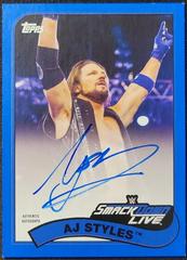 AJ Styles [Blue] Wrestling Cards 2018 Topps WWE Heritage Autographs Prices